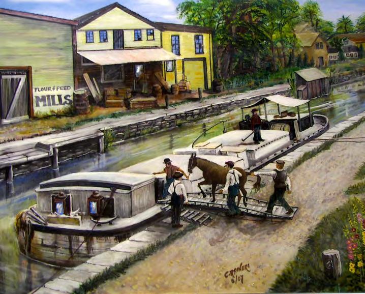 Appendix 4: The Erie Canal as Subject for Works of Art There have been many works of art that depict the hard work it took to build the canal, the romance of travel, or scenes of canal life.