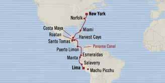 CARIBBEAN, CUBA, PANAMA CANAL & MEXICO AMERICAS CONNECTION LIMA to NEW YORK 18 days Mar 18, 2019 MARINA 2 for 1 CRUISE S ad FREE INTERNET iclusive package available Icludes Roudtrip Airfare* plus