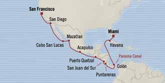 CARIBBEAN, CUBA, PANAMA CANAL & MEXICO CULTUR AL CROSSING MIAMI to SAN FRANCISCO 18 days May 1, 2019 REGATTA 2 for 1 CRUISE S ad FREE INTERNET iclusive package available Icludes Roudtrip Airfare*