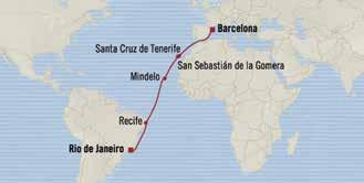 TRANSOCEANIC VOYAGES CATALONIA & CANARIES BARCELONA to RIO DE JANEIRO 14 days Nov 23, 2019 - MARINA 2 for 1 CRUISE S ad FREE INTERNET iclusive package available Icludes Roudtrip Airfare* plus choose