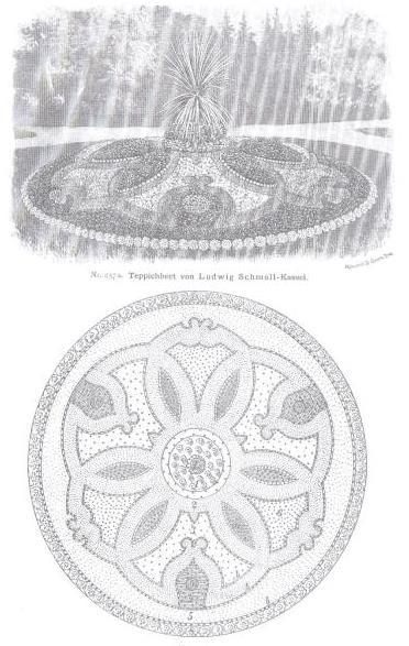 Slika 8 in 9: Primer skice grede iz knjige, ki jo je uporabljal vrtnar. Vir: Karl Gӧtze, str.