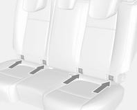 ISOFIX nosači za ugradnju su označeni naljepnicom na naslonu sjedala.
