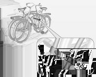 60 Spremište 4. Poravnajte bicikle prema onom koji je prethodno učvršćen na nosač. Glavčine kotača bicikala ne smiju se međusobno dodirivati. 5.