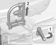 Uklonite gornji dio nosača (2). Ponovno montirajte nosač (1).