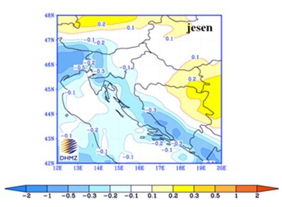 Elaborat zaštite okoliša ZO 00009/17, izdanje 1 Stranica 21 od 55 maksimumom od približno 45-50 mm na južnom dijelu Jadrana (Slika 11).