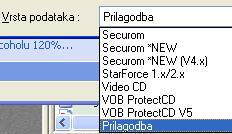 Brzo preskakanje skupine grešaka (Svaki ureñaj ne podržava ovu opciju) (izbor): Ova opcija je uglavnom za specijalne CD formate kako bi se ubrzao proces izrade slike.