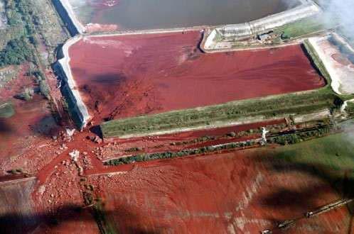 Slika 4. Deponija crvenog mulja fabrike M" kod Ajke u Mađarskoj Figure 4 Red mud landfill MAL factories with characteristics in Hungary 8.2.