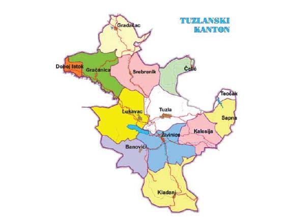 251 Slika 2. Naselja u Tuzlanskom kantonu Figure 2.