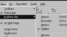 11 a): Standard Buttons, paleta sa standardim ikonama komandi Adress Bar,