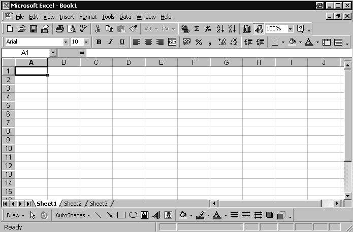 ZBIRKA ZADATAKA IZ POSLOVNE INFORMATIKE 78 5. EXCEL Sa stanovišta korisničkog pristupa, Excel se veoma malo razlikuje od Worda. Razlika je suštnska u samim programima.