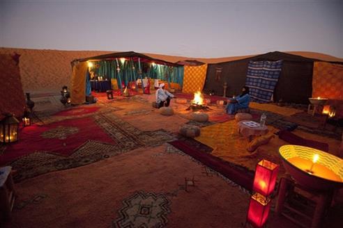 On arrival at Merzouga at the dunes of Erg Chebbi, you will ride camels into the