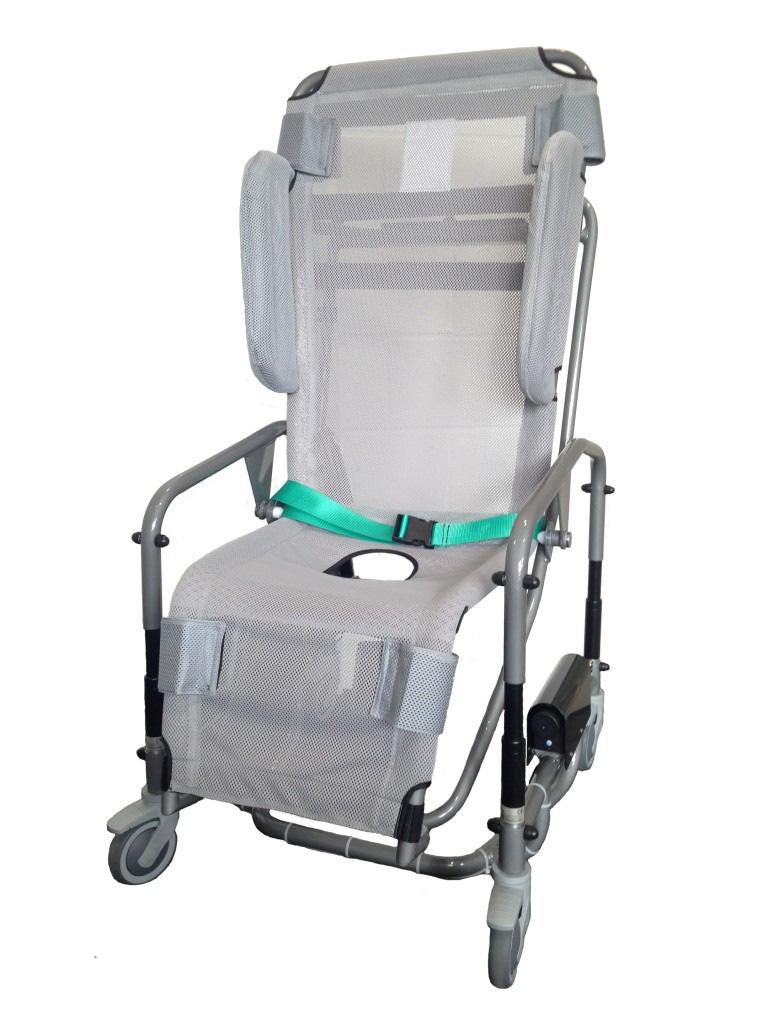Tilt in Space Chairs Daily Care Combi Raise & Recline Shower Chair Key Features Height adjustable at the touch of a button Manoeuvrable easily transported from room to room Adjustable reclines to