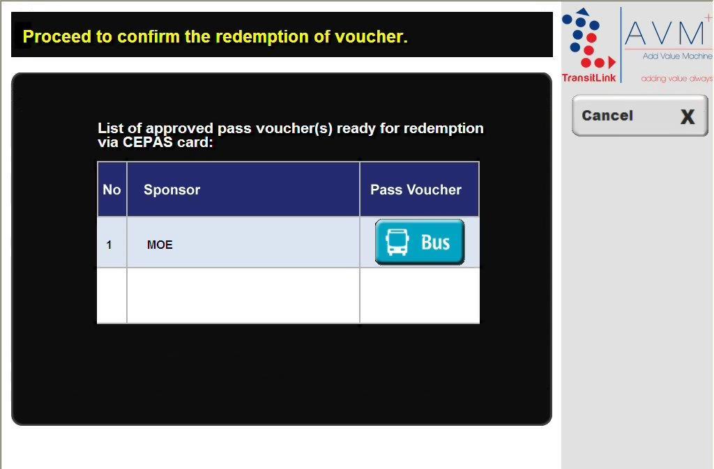 For students who are redeeming Bus/Train concession passes Step 4(a):