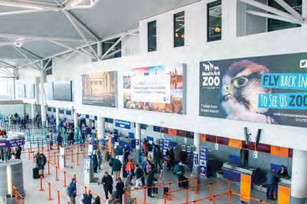 Excellent visibility for 100% of departing passengers as they check-in and begin their journey.