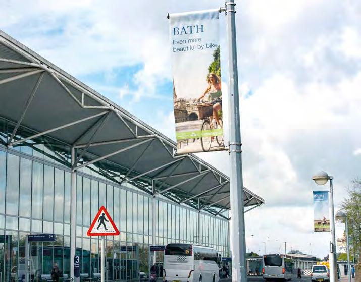 Triangular Banner Site Situated on the roundabout at Airport entry, this site can target