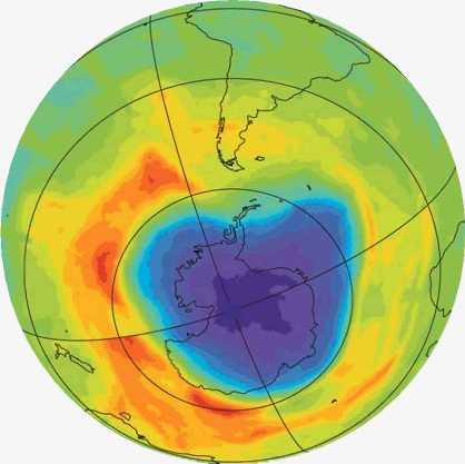 III. PROPADANJE STRATOSFERSKOG OZONA PITANJE 11: Koliko je oštećenje Ozonskog omotača u području Antarktika?