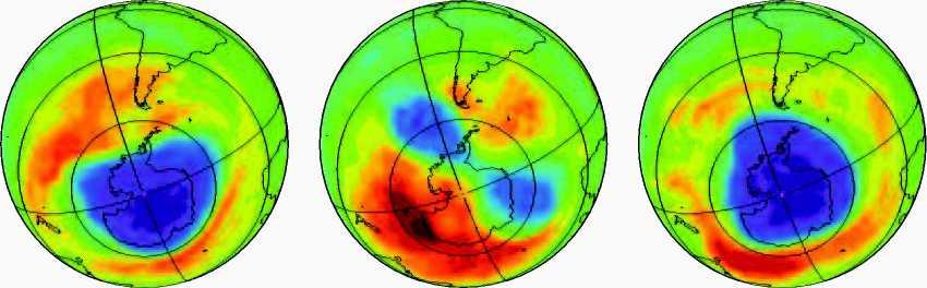 Anomalija Ozonske rupe 2002. godine 2002. godine Ozonska rupa je poprimila karakteristike koje su iznenadile naučnike.