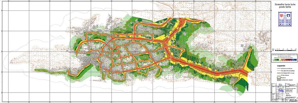 Slika 18. Prikaz strateške karte buke grada Splita (URL 20) 4.2.3.