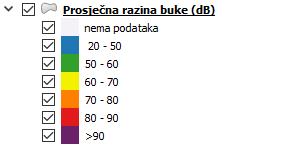Slika 31. Prikaz klasifikacije podataka (QGIS) Kao podloga je korištena Digitalna ortofoto karta (DOF) iz 2012. godine, koja je učitana putem WMS sloja u QGIS sa stranica Geoportala Grada Zagreba.