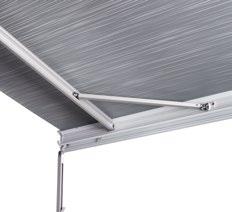 3 - Perfect fabric tension - Sturdy spring arms ensure the awning fabric is perfectly tensioned. They also increase resistance to wind for safer usage.