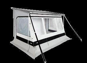 3 - Easy and fast set-up - The awning is stored in a PVC-sleeve with a sewn rope  TO 1200 in combination with a Thule tent The