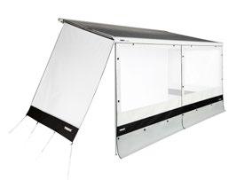 The awning is up to 3% lighter than its predecessor and is available in 7 lengths from 1.92m to 4.52m with a maximum projection of 2.50m.