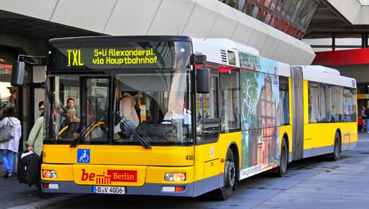 TEGEL AIRPORT > OPTION 2: TXL JetExpressBus + S-BAHN TIME: * Approx. 50 minutes STEP 1:: Bus stops are located right outside Terminal A and B.