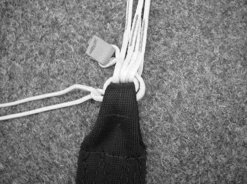 loops made on the risers of the carrying harness that are designed for connection of the reserve parachute.