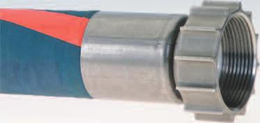 Shank length and ferrule/sleeve length are matched to maximize retention and to avoid hose tube or cover damage.
