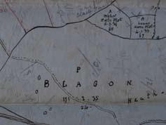 Fig 5 Extract from map of 1788 showing barrows on summit of Black Down (Winterbourne Steepleton 1788) a round barrow (BD27) lies in the wooded survey area, here clear felled for heathland