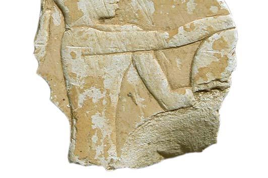 We accurately removed the concrete covering the upper part of the relief carved on the lintel revealing the head of a figure of Uahibra-nebpehty and an almost complete figure of a personage standing