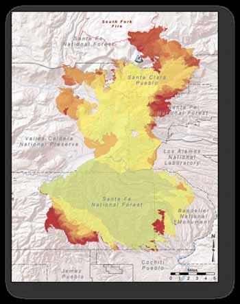 DAY 9 Monday, July 4 123,563 acres Las Conchas Fire Timeline E/NE winds pushed fire toward north slope of Chicoma Peak (sacred mountain) DAY 10 Tuesday, July 5 127,821 acres Third Type 1 IMT