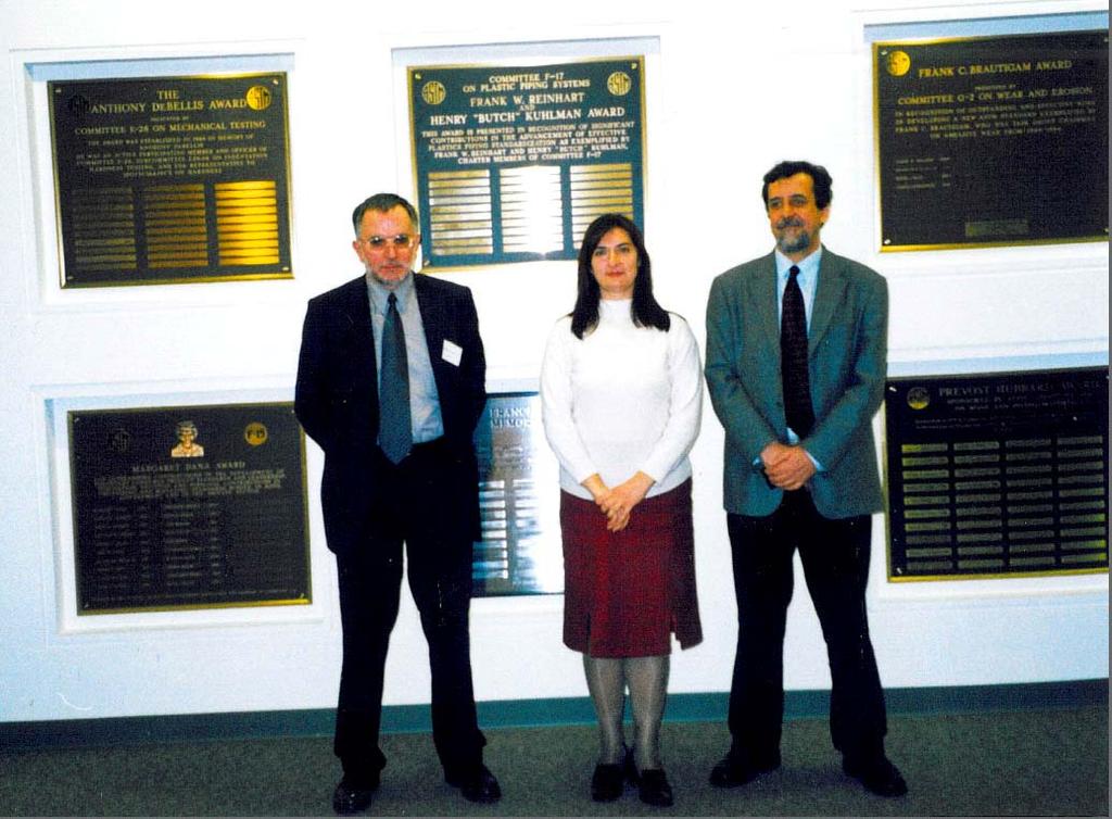 Posjet ASTM u, West Conshohocken, USA, u prosincu 2001. godine.