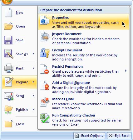Slika 10: Otvaranje panela Document Information Otvara se