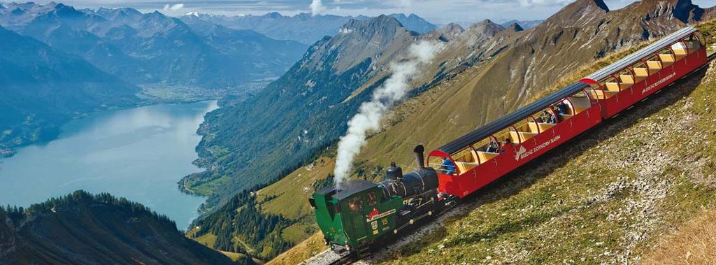 Holiday suggestions Two different aspects of Switzerland SWISS TRAVEL PASS 8 day Golden Age of Steam holiday June - October Travel on some of Switzerland s outstanding steam driven journeys 3 nights