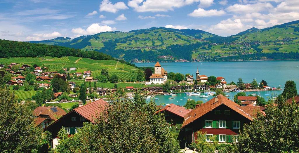 You can relax on a gentle lake cruise and enjoy strolls along the promenade. There are also delightful mountain visits within easy reach thanks to Spiez s excellent rail connections.