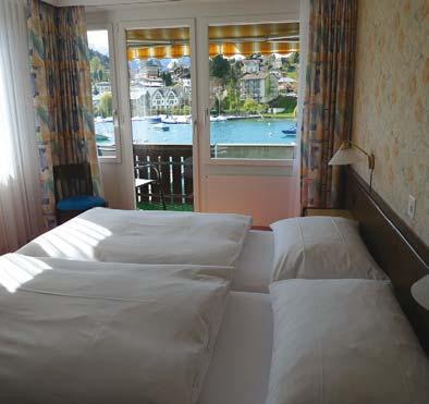 Spiez HOTEL SEEGARTEN MARINA Open all year edrooms: 47 Castle view rooms with bath or shower A Lake view rooms with bath or shower and balcony Idyllic setting Relaxed atmosphere Cosy lounge Return