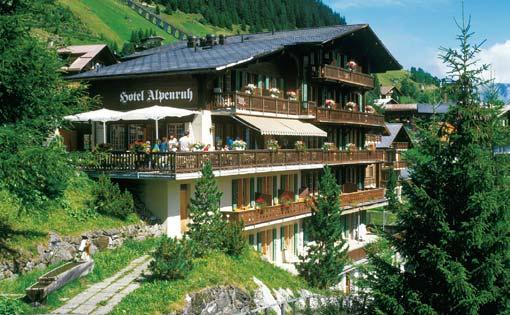 It is a ten minute walk to the station where the train takes you to the Grütschalp cable car to Lauterbrunnen.