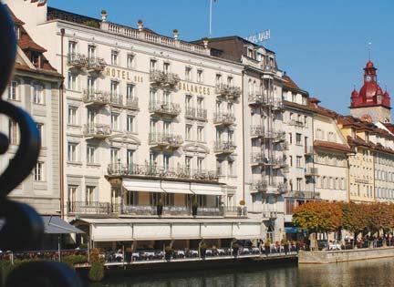 The original building dates from the 13th century and its magnificent façade is one of the most photographed landmarks in Lucerne.
