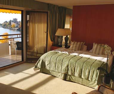 the shores of Lake Geneva offering magnificent views over to the impressive mountain peaks of the Alps.