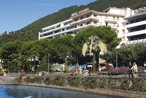 Locarno HOTEL GERANIO AU LAC Open 1 Mar-31 Oct edrooms: 42 Side lake view rooms with bath or shower and balcony A Lake view rooms with bath or shower and balcony.