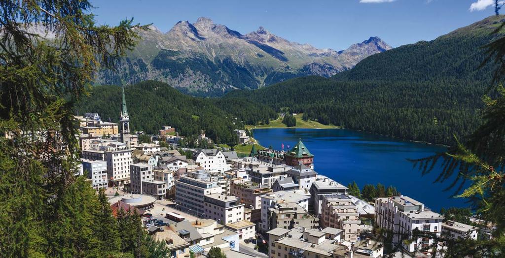 The network of cable cars and funiculars allow you to explore and linger over the views of the wooded mountains and the small blue lakes such as Silvaplana and Sils.