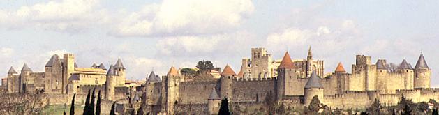 The city of Carcassonne, inside the ramparts In the