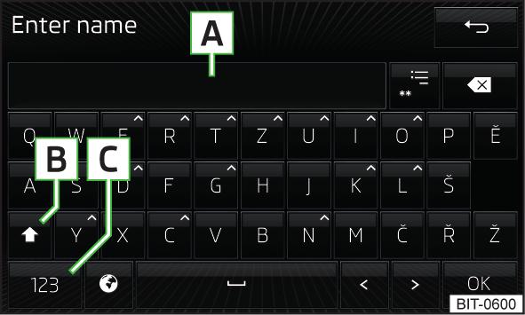 Alfanumerička tastatura Slika 12 Primer prikazivanja tastature Alfanumerička tastatura služi za unos slova, cifara i znakova.