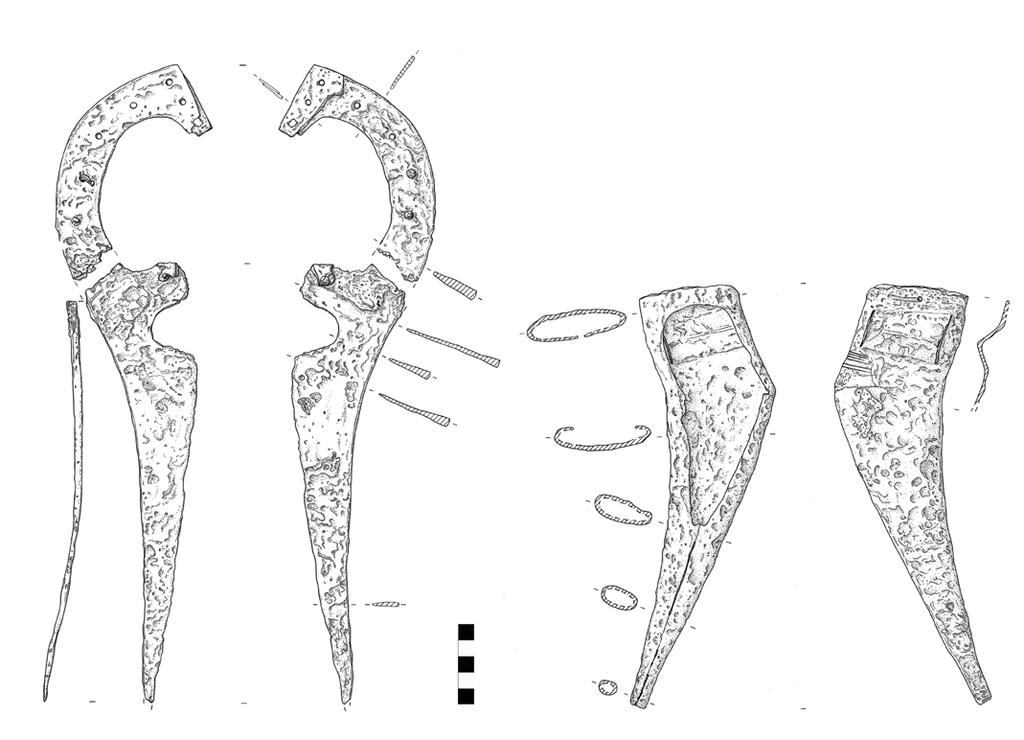 7 - Knife and its sheath from Borno (BS), t. 11, Archaeological National Museum of Valle Camonica, Cividate Camuno (BS), St50333 (drawings F.