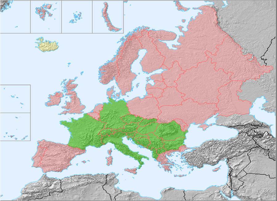 Rozšírenie v Európe Európsky druh rozšírený od Portugalska po Prednú Áziu.