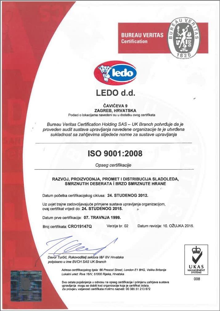 Slika 7: ISO 9001:2008