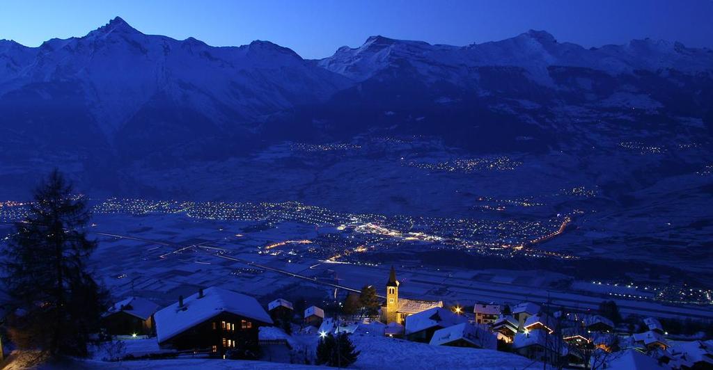 Veysonnaz: Veysonnaz is a small, traditional village perched on the mountainside at 1400m above the city of Sion in the Canton Valais.