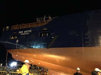 OSV NEWBUILDINGS, S&P REM ARCTIC LAUNCHED IN NORWAY The launching of Rem Offshore s newbuild arctic PSV took place at the Kleven Verft Shipyard in Ulsteinvik, Norway, on January 15, 2015.