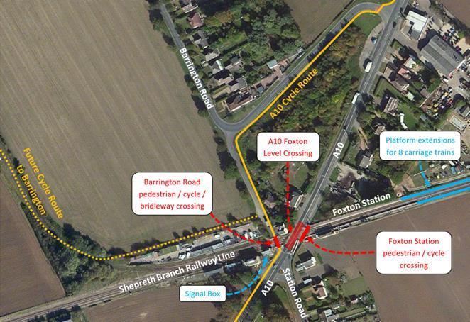 Figure 1 Aerial photograph of Foxton level crossing and surrounding area 2.